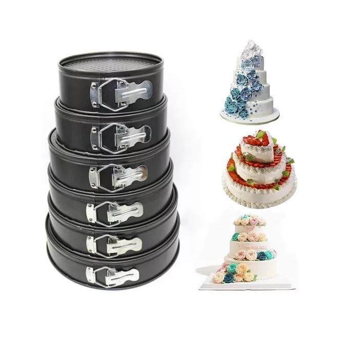 Set 6 Moldes Redondo Antiadherente Torta Queque Repostería