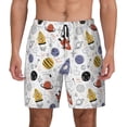 thumbnail image 3 of Uemuo Rocket Planets Pattern Mens Swim Trunks Quick Dry Board Shorts with Mesh Lining, Stretch Beach Shorts Quick Dry No-Chafing Board Shorts-Medium, 3 of 9