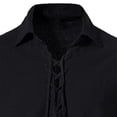 thumbnail image 6 of Men's Casual Solid Color Pullover Long Sleeve Stand Collar Shirt, 6 of 6