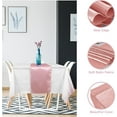 thumbnail image 3 of 12 Pack Disposable Plastic Tablecloths and Satin Table Runner Set White and Rose Gold Dot Tablecloth Rose Gold Satin Table Runner for Wedding Birthday Baby Shower Anniversary Christmas New Year Party, 3 of 14