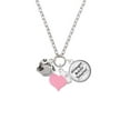 thumbnail image 2 of Delight Jewelry Silvertone Small Panther - Mascot - Light Pink Heart Nurse Strong Zoe Necklace, 2 of 4