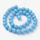 thumbnail image 3 of Natural Mashan Jade Round Beads Strands Dyed Deep Sky Blue 10mm Hole: 1mm about 41pcs/strand 15.7 inch, 3 of 3