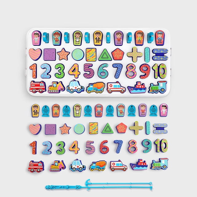 rompecabezas de pesca de juguetes reconocimiento de forma bloques de regalos ños - 5 en un Azul XL 5 en 1 Azul XL Salvador Tablero de rompecabezas