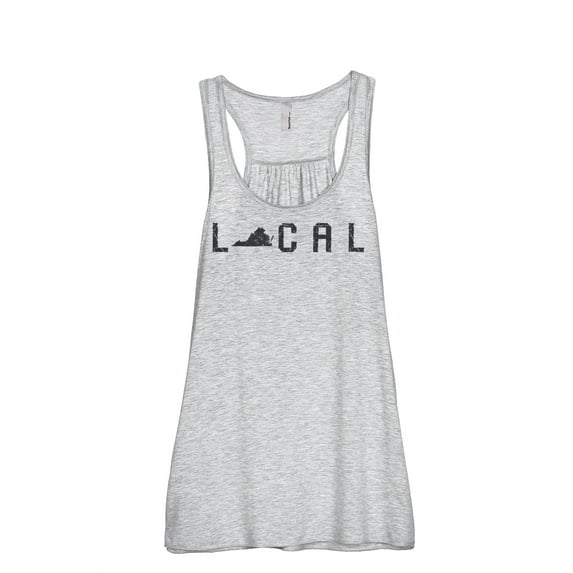 Thread Tank Local Virginia State Women's Sleeveless Flowy Racerback Tank Top Sport Grey Medium