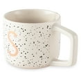 thumbnail image 3 of Thyme & Table 13.5 fl oz Monogram S White Speckled Stoneware Mug, 3 of 7
