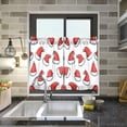 thumbnail image 4 of Yayeee Kitchen Curtains Tier Pair Light Filtering 27"x36" Rod Pocket Short Cafe Window Panel, Santa Hats Pattern, 4 of 7