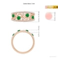 thumbnail image 4 of ANGARA Natural Nature Inspired Round Emerald & Diamond Filigree Ring in 14K Rose Gold for Women (Size-3mm) | May Birthstone, Birthday, Anniversary, Jewelry Gift for Women | Natural Emerald Ring, 4 of 8