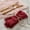 Red, variant on 6-Pack Handmade White Cotton Linen Napkins with Fringe - 17x17 Inch Rustic Square Cloth Napkins for Dinner, Weddings & Parties