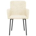 thumbnail image 2 of vidaXL Dining Chairs 2 pcs Cream Velvet, 2 of 5
