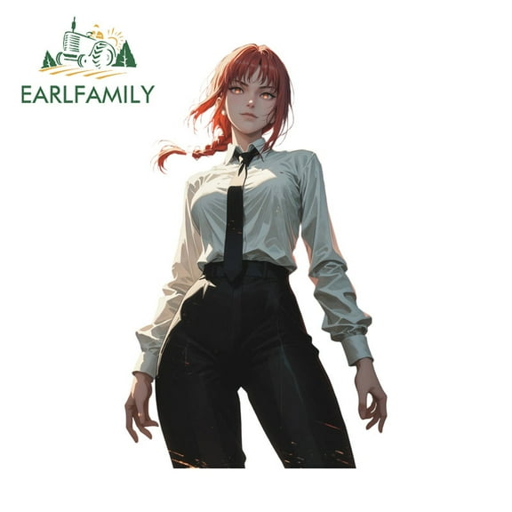 EARLFAMILY 5.1 Inch Makima Car Stickers Personality Motorcycle Windshield Helmet Surfboard Waterproof JDM Vinyl Decal Scratch-Proof Vinyl Car Wrap