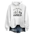 thumbnail image 2 of IROINNID Christmas Hoodies for Women Loose Fit Hooded Pullover Print Lightweight Ladies Casual Pullover Hoodie,White, 2 of 3