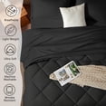 thumbnail image 4 of Set de cama SunStyle Home King, juego de edredón negro de 7 piezas, 4 of 7