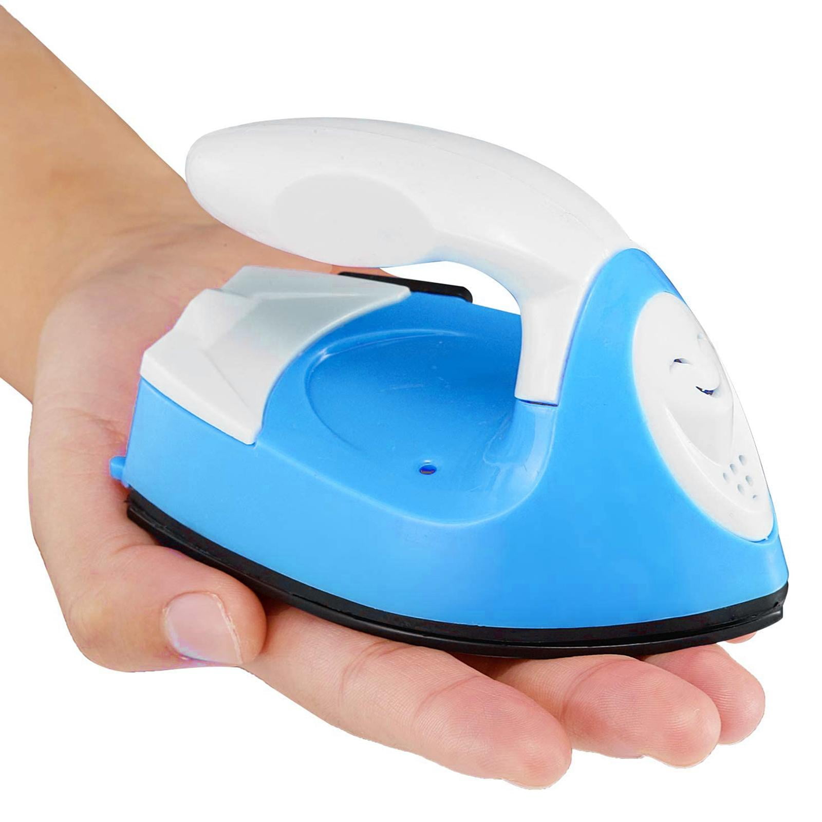Mini Iron Machine Portable Electric Iron with Charging Electric Wire, for DIY Shoes, Clothes, and Transfer Projects , Blue
