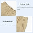 thumbnail image 5 of LittleSpring Toddler Boys Chino Relaxed Fit Elastic Waist Shorts, 3T, 5 of 6