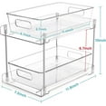 thumbnail image 4 of Sensch Durable 2-Tier Under Sink Bathroom Storage Organizer, Clear, 2 Pack, 4 of 8
