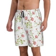 thumbnail image 2 of Balery Roses Flowers Traje de Baño Estilo Hawaiano para Hombre, Shorts de Secado Rápido con Bolsillos-Small, 2 of 6