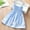 Daisy Plaid Dress-Blue, variant on Kids Toddler Girls Summer Strap Dress Princess Floral Tutu Skirt Sleeveless Sundress