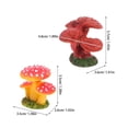 thumbnail image 2 of CRILSTYLEO 4Ud Figurillas De Resina Setas Realistas Para De Acuarios Y Jardín, 2 of 6