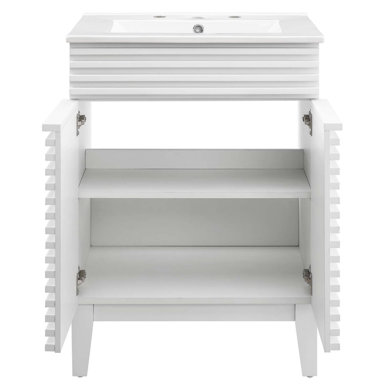 Render Bathroom Vanity White White