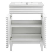 Render Bathroom Vanity White White