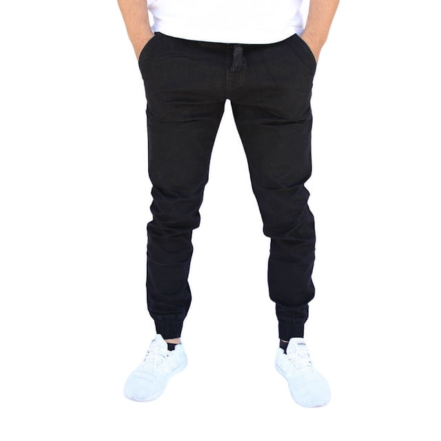 Jogger de gabardina John Silver Corte skinny color negro