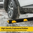 thumbnail image 3 of 2-pack Heavy Duty Rubber Parking Curb, 72 Inch Extra Wide Garage Floor Stopper Professional Parking Lot Stopper w/Yellow Reflective Tape for Vehicles Truck Driveway, 3 of 7