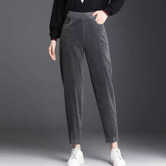 Women's Corduroy Fabric With Velvet Winter Solid Color Casual Pants Womens Medium on Casual Pants plus Size Hiking Pants Women Womens Pants Suite Casual Work Womens Pants Casual Work Pattern