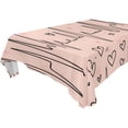 thumbnail image 5 of Ryvnso Heart and Line Rectangle Table Cloth Tablecover Dinning Tablecloth 54"x54", 5 of 8