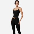 thumbnail image 3 of Active Women's Square Neck Tank Top with Spaghetti Straps - X Large, Black, 3 of 6