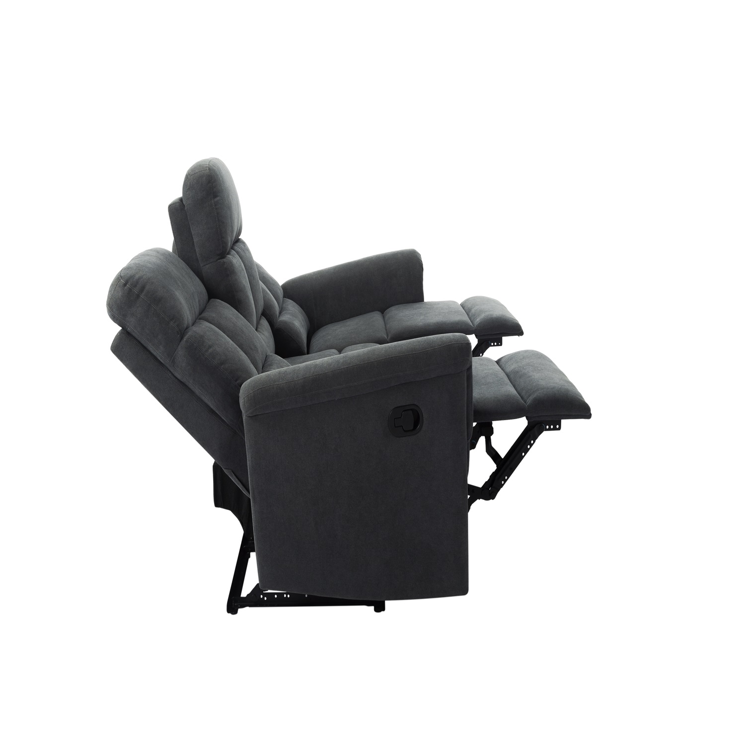 Kadyn 3-seater Relining Sofa, Modern Recliner Sofa for Living Room, Polyester Upholstered Sofa, Grey Kadyn 3-seater Relining Sofa, Modern Recliner Sofa for Living Room, Polyester Upholstered Sofa, Grey