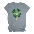thumbnail image 4 of Up to 65 off!Lolmot St Patricks Day Shirt Women Shamrock Lucky T-Shirts Cute Irish Love Clover Printed Blouse Holiday Tops Short Sleeve T Shirt, 4 of 4