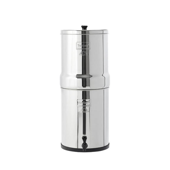 Royal Berkey Water Filtration System with 2 Black Berkey Purification Element Filters, Gravity-Fed, Stainless Steel, 3.25 Gallon