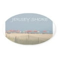 thumbnail image 1 of CafePress - Jersey Shore Beach Umbrellas Sticker - Sticker (Oval), 1 of 1