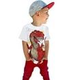 thumbnail image 3 of Zanarzt Toddler Graphic Tees Boys Baby Graphic T Shirt Tees Birthday Party Outfits Toddler Boy/Girl to Kids Clothes White,6-7 Years, 3 of 4