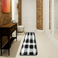thumbnail image 2 of White and Black 72x24" Runner Rug, Non-Slip Memory Foam Cushion, Anti-Crease for Hallways and Bedrooms, 2 of 7