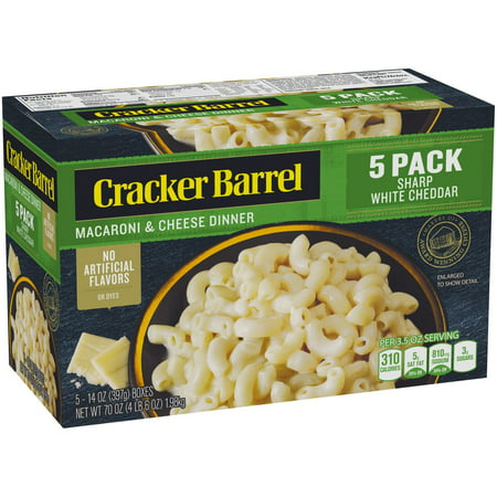 Product of Cracker Barrel Sharp White Cheddar Macaroni & Cheese Dinner, 5 pk./14 oz. [Biz