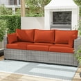 thumbnail image 6 of Snubbull 8-Piece Patio Furniture Cushions, Replacement Outdoor Cushions for 3-Seat Sectional Sofa, Waterproof & Zipped, 25.6"*23.6"*8", Orange​​, 6 of 8