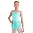 thumbnail image 4 of TiaoBug Kids Girls Gymnastics Leotard with Tutu Skirt Ballerina Dress Ballet Dance Practice Outfits Light Green 16, 4 of 6