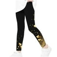 thumbnail image 2 of YUGYXL Deals Toddle Girls Legging Pants Lovely Graphic Slim Comfy Lounge Pants High Waist Mosquito Repellent Long Pants A Black 3 Years, 2 of 6
