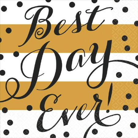 Wedding and Bridal 'Best Day Ever' Lunch Napkins (Best Day Ever Beverage Napkins)