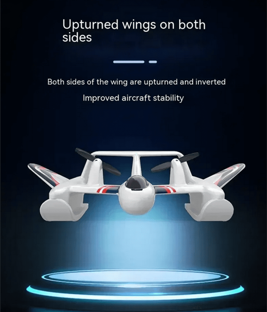 Roofworld YF-350 RC Glider Amphibious Waterproof EPP Foam Fixed-Wing Aircraft 2.4G Airplane w+ LED