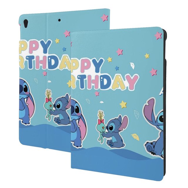Funda con diseño de Stitch para iPad de 9.ª, 8.ª y 7.ª generación, ideal para niñas, mujeres, niños y niñas. Divertida funda con función atril para iPad de 9.ª, 8.ª y 7.ª generación, 10,2 pulgadas.