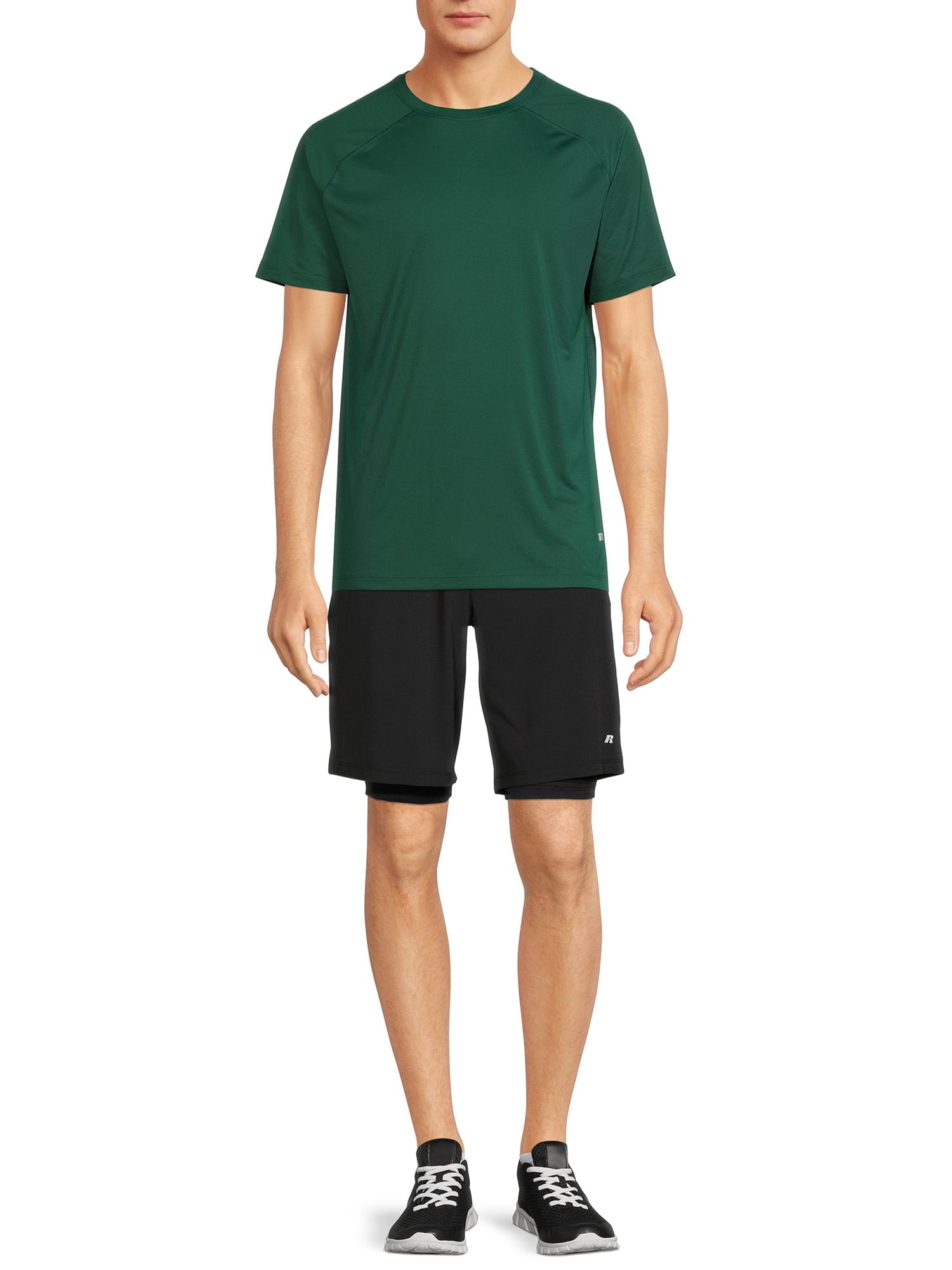 Russell Men's and Big Men's Active 2-in-1 Woven Shorts with Liner