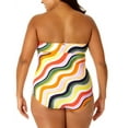 thumbnail image 2 of Anne Cole womens  Twist Front Shirred Bandeau One-Piece, 6, 2 of 3