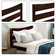 thumbnail image 6 of Hommoo Twin Size Wood Platform Bed with Headboard and Wooden Slat Support, Espresso, 6 of 8