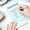 25 Pack Guest Check Books, Server Note Pads for Restaurant, Green ...