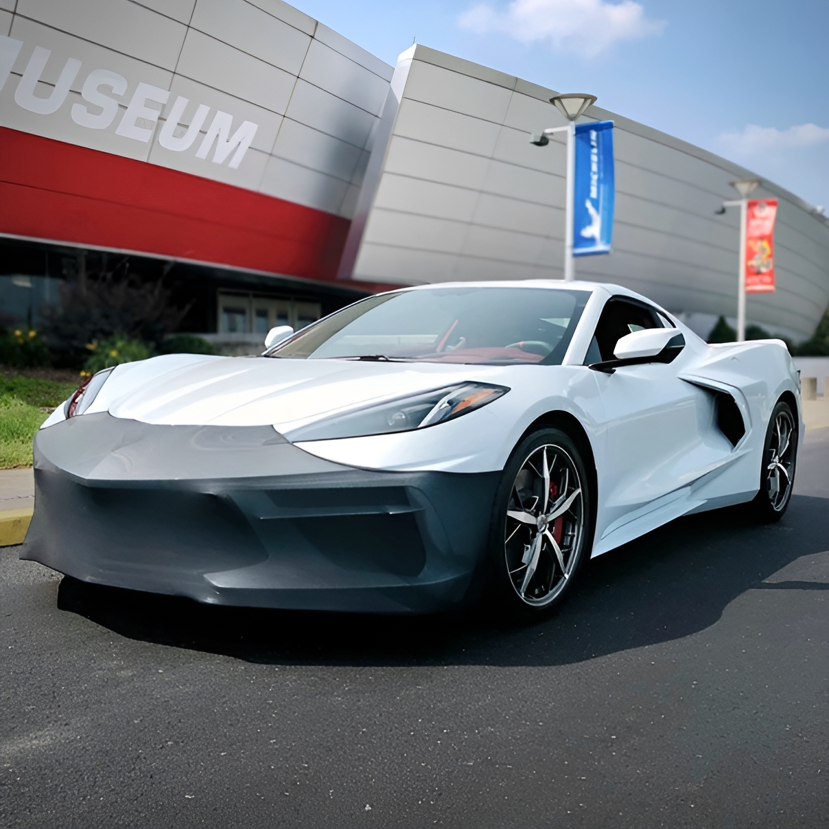 NoviStretch Front & Mirror Bra For C8 Corvette Stingray 2020+ - Black, INDY-MOTORWERKS