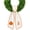 A, variant on Halloween Pumpkin Wreath Sash Fall Front Door Orange Bow Decor Soft Cotton Feel Fabric Raised Embroidery Scalloped Trim Seasonal Accent Initials