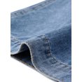 thumbnail image 5 of Agnes Orinda Women's Plus Size Cropped Denim Jackets Classic Lapel Short Sleeve Button Down Washed Casual Jean Jacket with Pocket 3X Gray Blue, 5 of 6