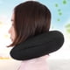 thumbnail image 4 of Almohada de viaje elástica suave en forma de U, soporte para el cuello, cojín de descanso para oficina con hebilla (negro), 4 of 8